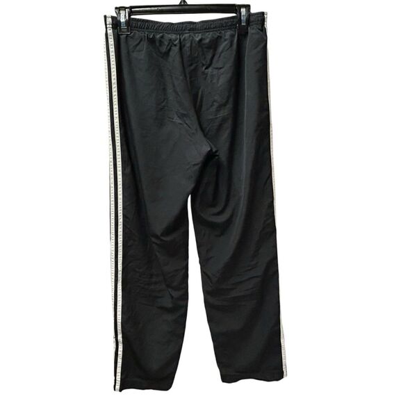 Adidas Windbreaker Track Pants Lined Black 3 Striped Zip Leg - Men's Size Small - Picture 4 of 10